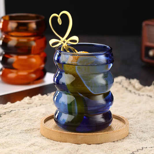 WAVE SHAPE GLASS CUP – Trendy Carousel